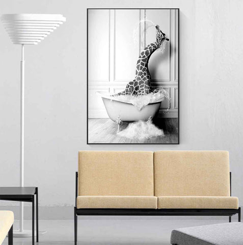 2-fun-wall-prints-giraffe-artwork-a-giraffe-in-the-bathtub