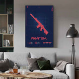 3-army-wall-decor-gun-wall-art-phantom