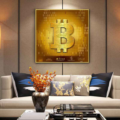 2-crypto-wall-art-bitcoin-wall-art-digital-gold