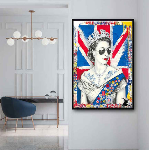 2-patriotic-paintings-pop-culture-canvas-art-portrait-of-the-queen-on-the-flag
