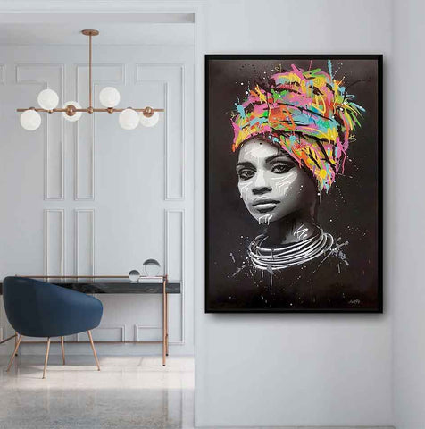 2-african-paintings-on-canvas-african-paintings-for-sale-the-graffiti-turban