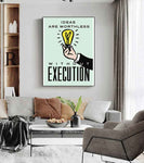 3-monopoly-wall-art-board-games-wall-art-Ideas-are-worthless-without-execution