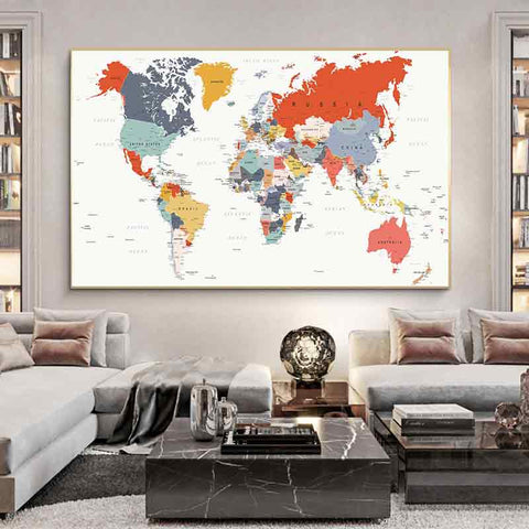 2-maps-artwork-world-map-poster-large-multicolor-map