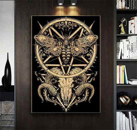 2-satanic-painting-satanic-artwork-evil-butterfly-on-pentagram