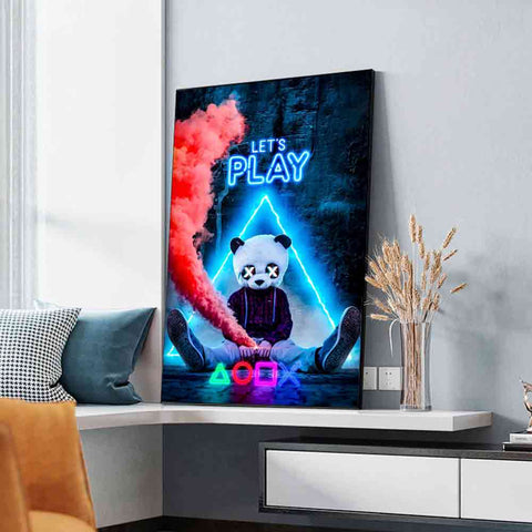 2-posters-video-games-video-game-canvas-art-panda-play-red-smoke