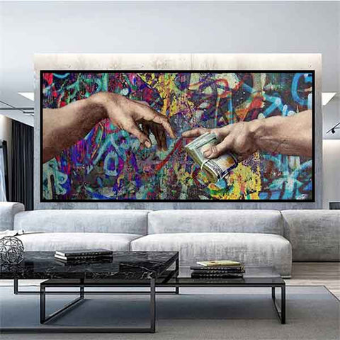 2-michelangelo-painting-hands-pop-culture-canvas-art-the-hand-of-god-takes-back-his-money