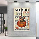 music art work - guitar painting on canvas - Rocks my world