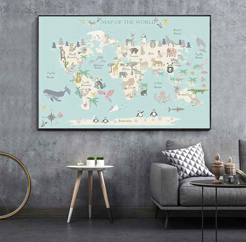 2-travel-theme-nursery-world-map-nursery-turquoise-blue