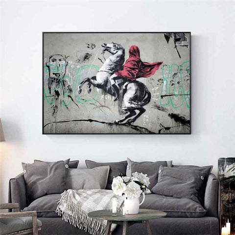 2-banksy-art-for-sale-posters-banksy-Napoleon-veiled-on-horseback-replica