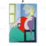 picasso canvas prints - picasso print poster - Woman sitting near a window - replica